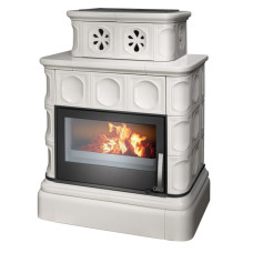 Kachlová kamna ABX Karelie s výměníkem 10,5kW, kachlový sokl, perle